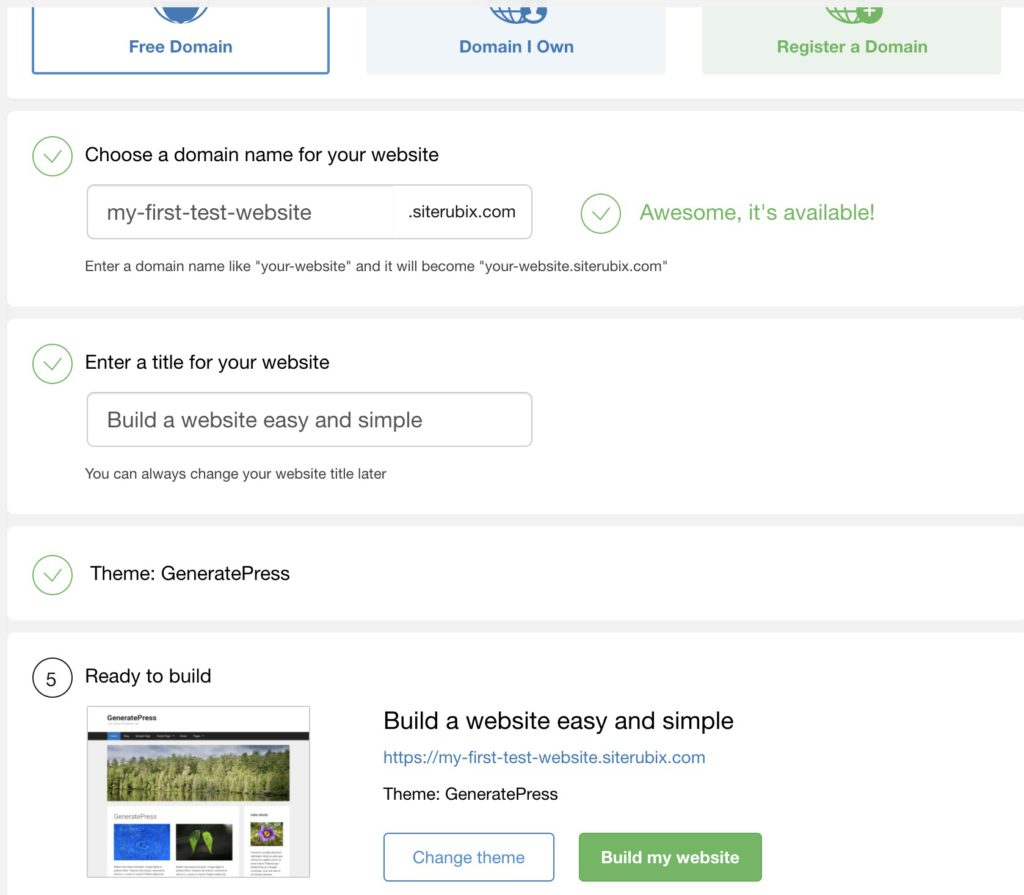 Using Wealthy Affiliate's SiteBuilder to create a website for a free domain